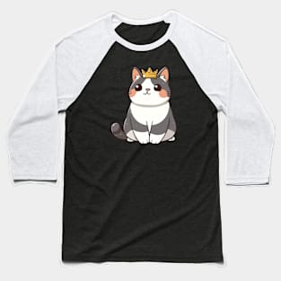 Kawaii Cat Queen Baseball T-Shirt